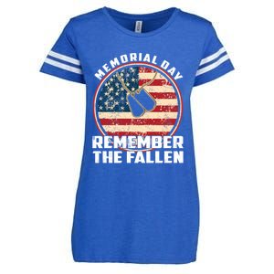 Remember The Fallen Veteran Military Happy Memorial Day Gift Enza Ladies Jersey Football T-Shirt