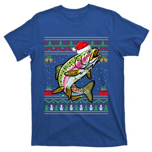 Rainbow Trout Fish Christmas Lights Santa Ugly Xmas Gift T-Shirt