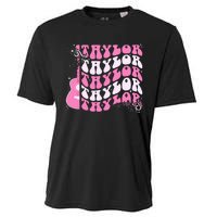 Retro T.AYLOR First Name Personalized Groovy Birthday Cooling Performance Crew T-Shirt