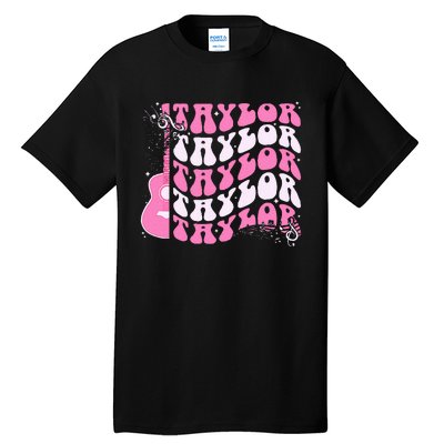 Retro T.AYLOR First Name Personalized Groovy Birthday Tall T-Shirt