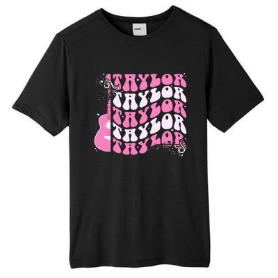 Retro T.AYLOR First Name Personalized Groovy Birthday Tall Fusion ChromaSoft Performance T-Shirt