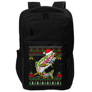 Rainbow Trout Fish Lover Santa Ugly Rainbow Trout Christmas Meaningful Gift Impact Tech Backpack