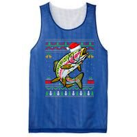 Rainbow Trout Fish Lover Santa Ugly Rainbow Trout Christmas Meaningful Gift Mesh Reversible Basketball Jersey Tank