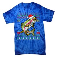 Rainbow Trout Fish Lover Santa Ugly Rainbow Trout Christmas Meaningful Gift Tie-Dye T-Shirt