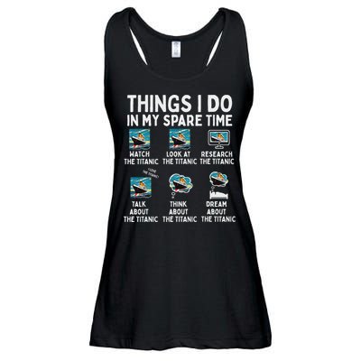 Rms Titanic Funny Things I Do In My Spare Time Birthday Ladies Essential Flowy Tank