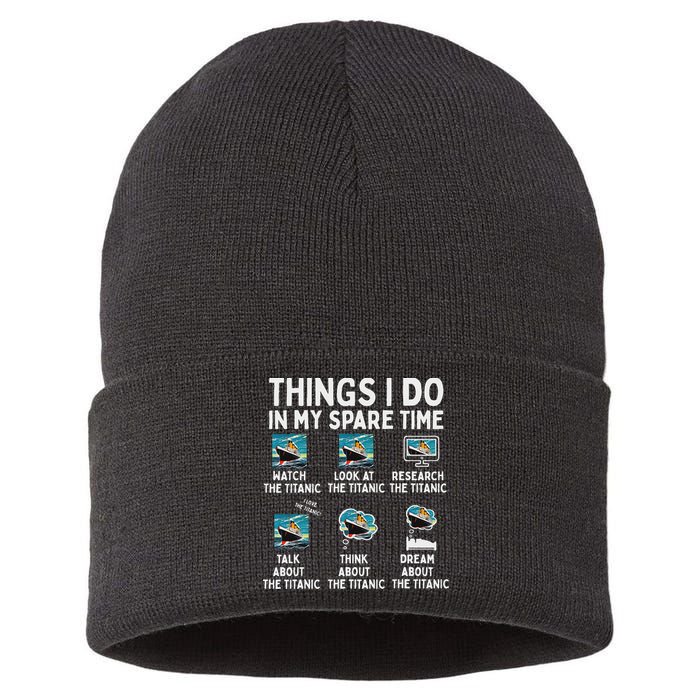 Rms Titanic Funny Things I Do In My Spare Time Birthday Sustainable Knit Beanie