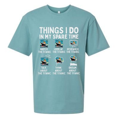 Rms Titanic Funny Things I Do In My Spare Time Birthday Sueded Cloud Jersey T-Shirt