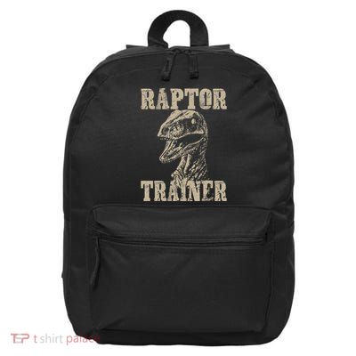 Raptor Trainer Funny Dinosaur Lover Halloween Costume 16 in Basic Backpack