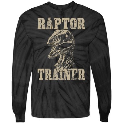 Raptor Trainer Funny Dinosaur Lover Halloween Costume Tie-Dye Long Sleeve Shirt