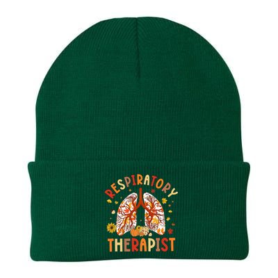 Respiratory Therapist Fall Lung Thanksgiving Pulmonologist Knit Cap Winter Beanie