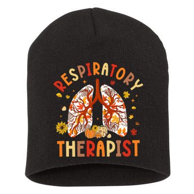 Respiratory Therapist Fall Lung Thanksgiving Pulmonologist Short Acrylic Beanie