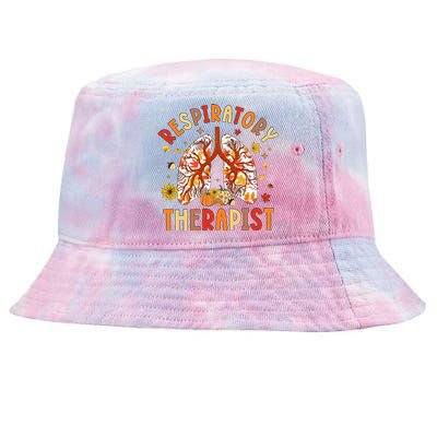 Respiratory Therapist Fall Lung Thanksgiving Pulmonologist Tie-Dyed Bucket Hat