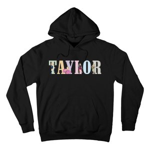 Retro Taylor First Name Personalized Groovy Birthday Girl Hoodie