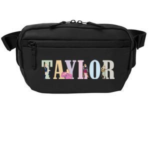 Retro Taylor First Name Personalized Groovy Birthday Girl Crossbody Pack