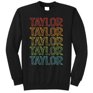 Retro T.AYLOR First Name Personalized  Sweatshirt