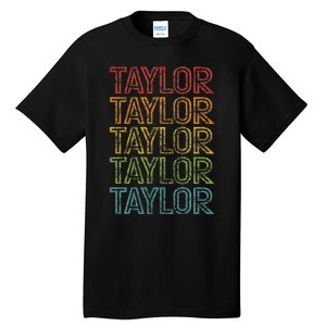 Retro T.AYLOR First Name Personalized  Tall T-Shirt