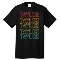 Retro T.AYLOR First Name Personalized  Tall T-Shirt