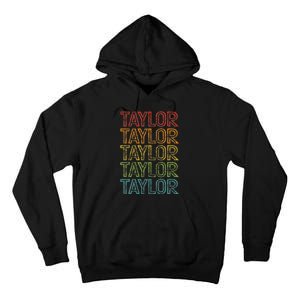 Retro T.AYLOR First Name Personalized  Tall Hoodie