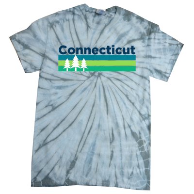 Retro Trees & Forest Connecticut Tie-Dye T-Shirt