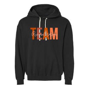 Rehab Team For Rehabilitation Matching Therapy Month Garment-Dyed Fleece Hoodie