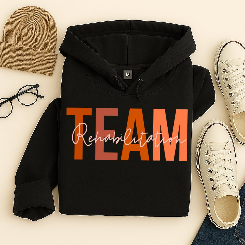 Rehab Team For Rehabilitation Matching Therapy Month Hoodie