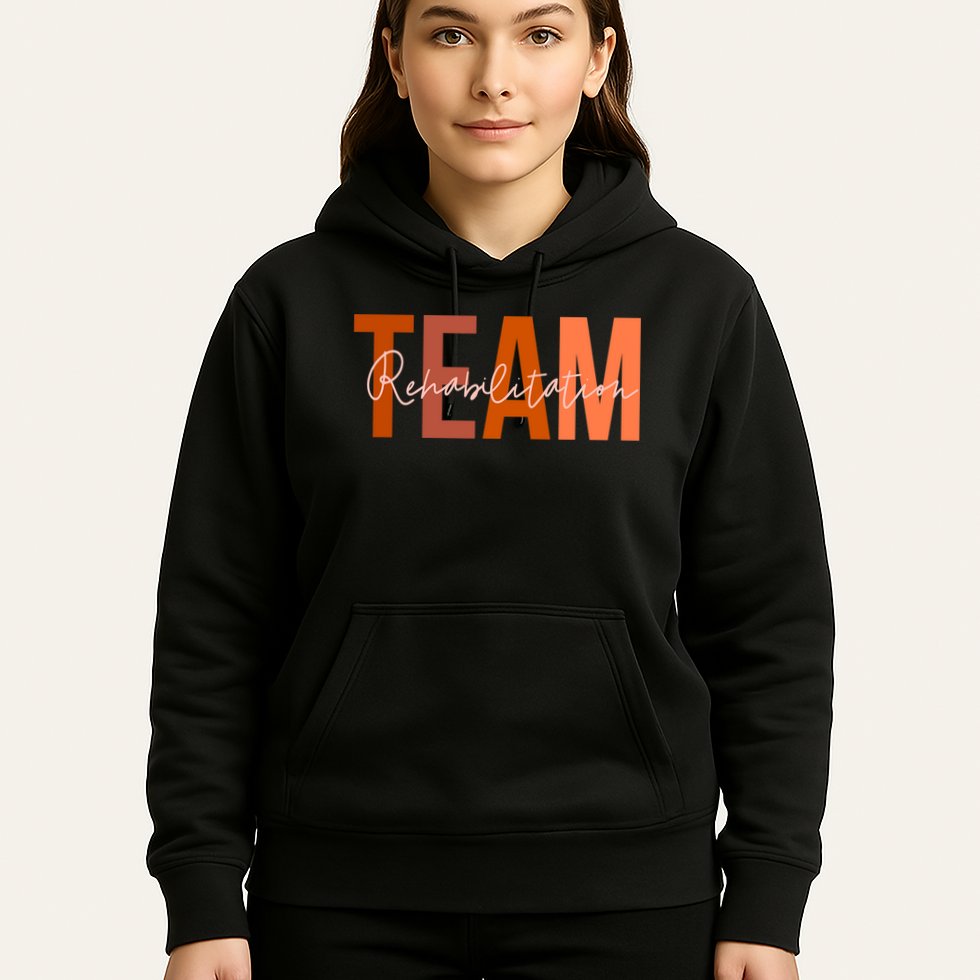 Rehab Team For Rehabilitation Matching Therapy Month Hoodie