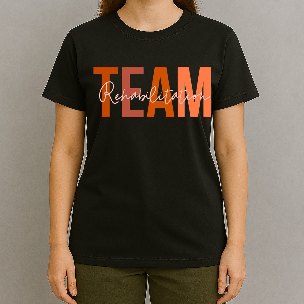 Rehab Team For Rehabilitation Matching Therapy Month T-Shirt