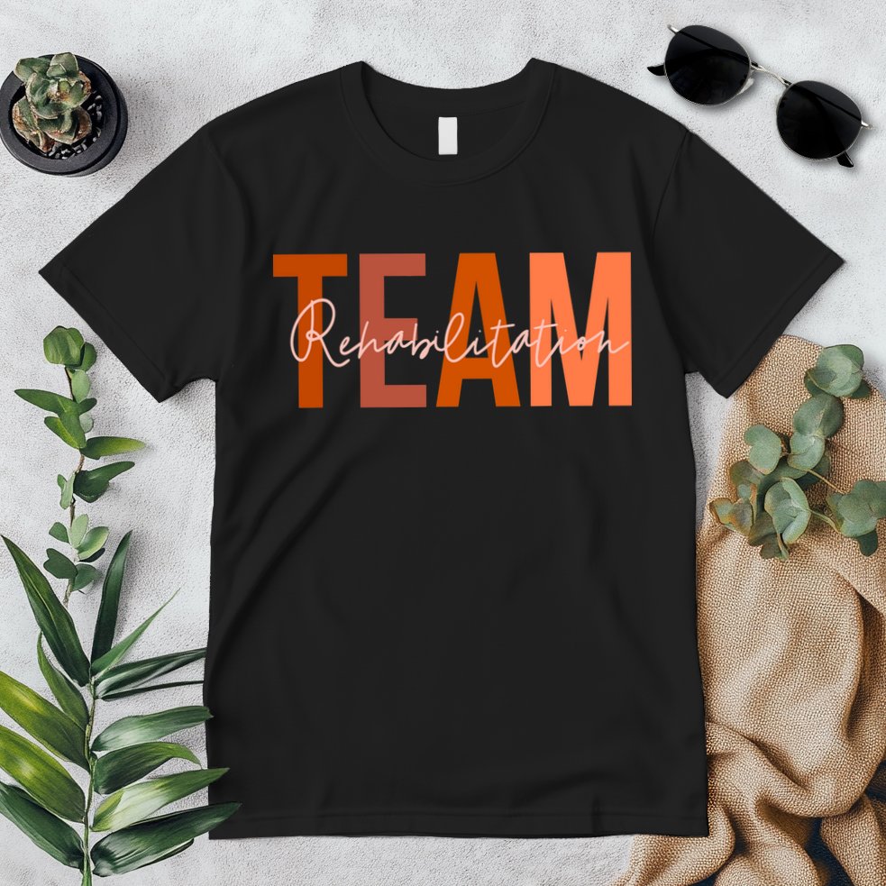 Rehab Team For Rehabilitation Matching Therapy Month Premium T-Shirt