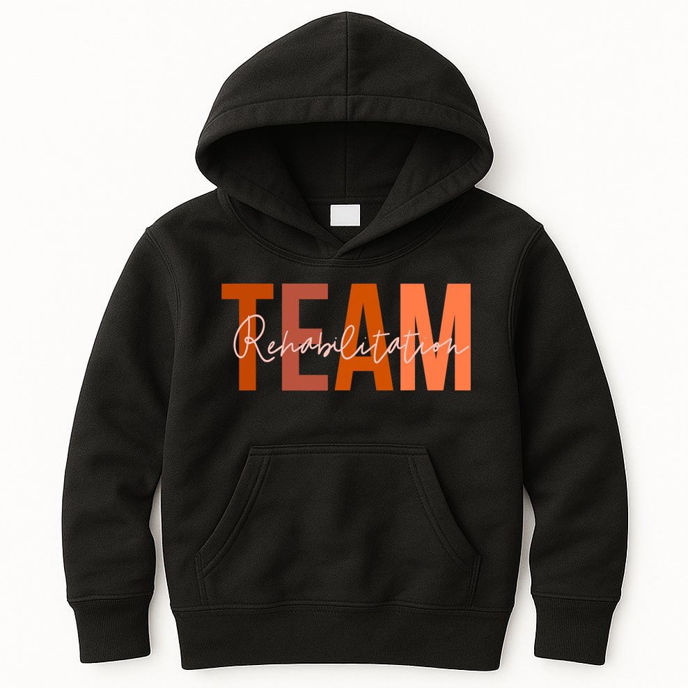 Rehab Team For Rehabilitation Matching Therapy Month Kids Hoodie
