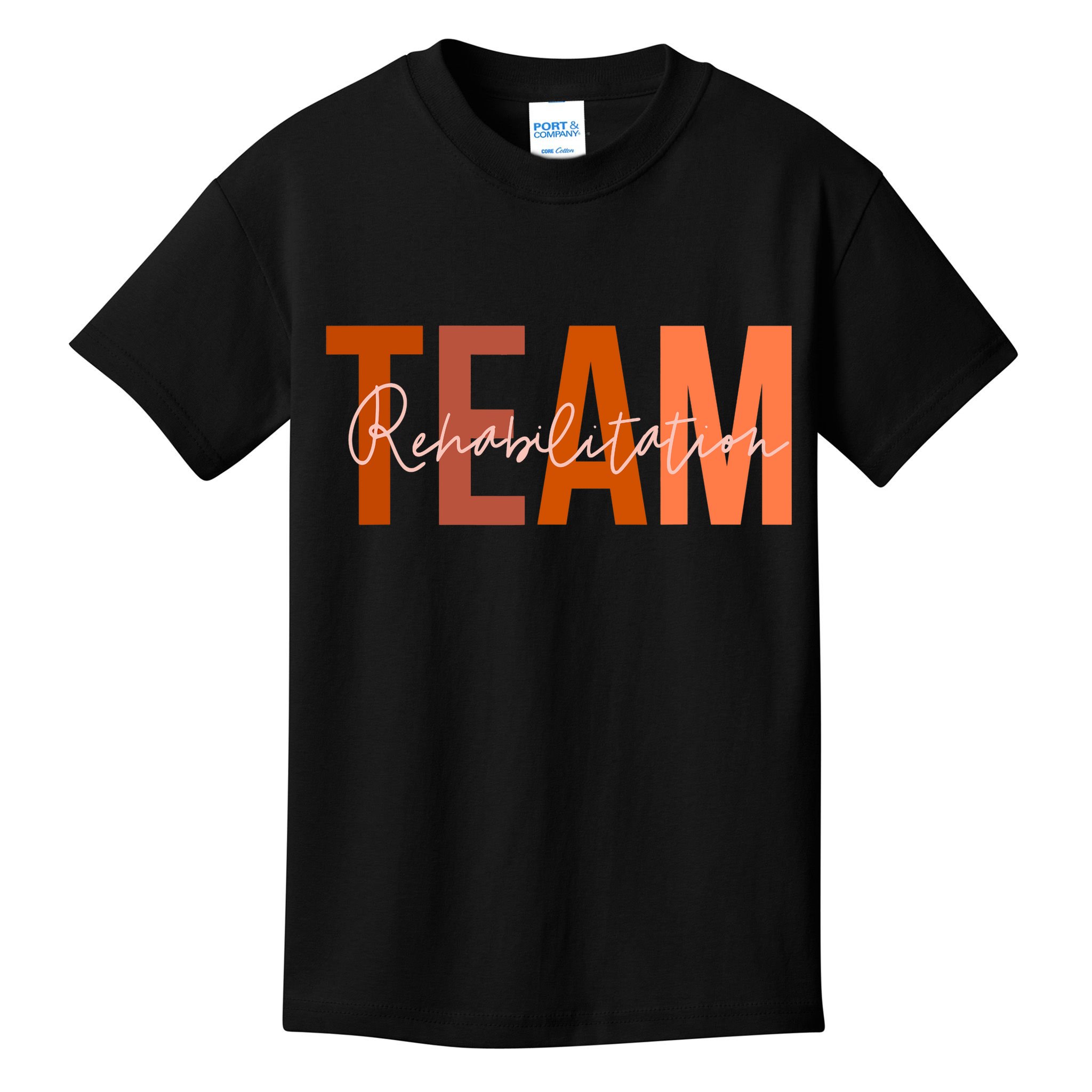 Rehab Team For Rehabilitation Matching Therapy Month Kids T-Shirt