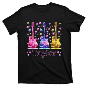 Retro Taylor First Name Personalized Groovy 80S T-Shirt