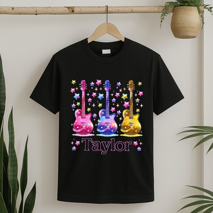 Retro Taylor First Name Personalized Groovy 80S T-Shirt