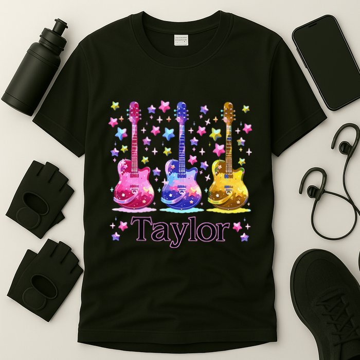 Retro Taylor First Name Personalized Groovy 80S T-Shirt