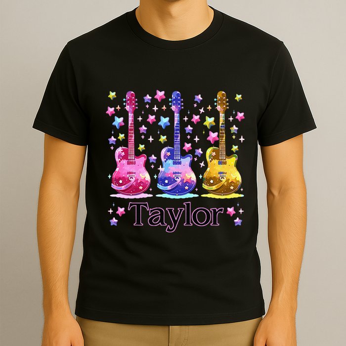 Retro Taylor First Name Personalized Groovy 80S T-Shirt