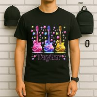 Retro Taylor First Name Personalized Groovy 80S T-Shirt