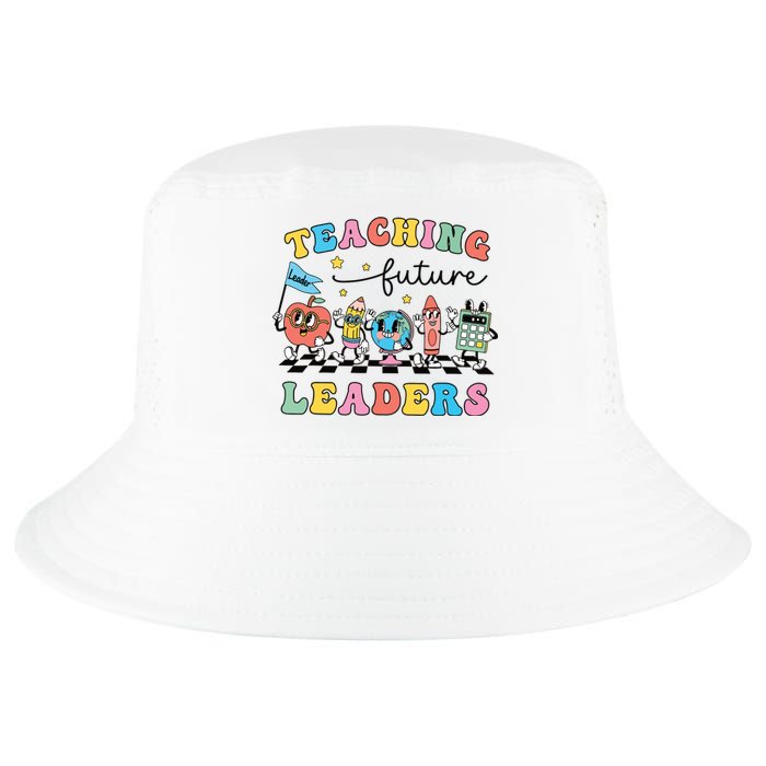 Retro Teaching Future Leaders Groovy Teacher Back To School Cool Comfort Performance Bucket Hat