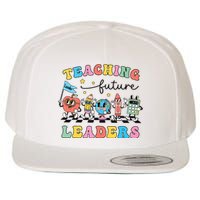 Retro Teaching Future Leaders Groovy Teacher Back To School Wool Snapback Cap