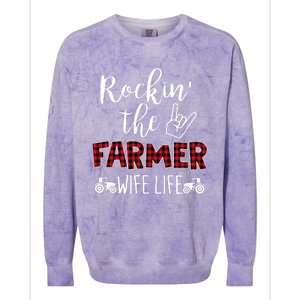 Rockin The Farmer Wife Life Colorblast Crewneck Sweatshirt