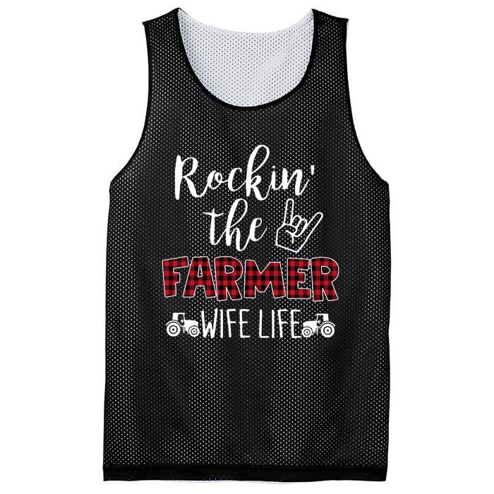 Rockin The Farmer Wife Life Mesh Reversible Basketball Jersey Tank