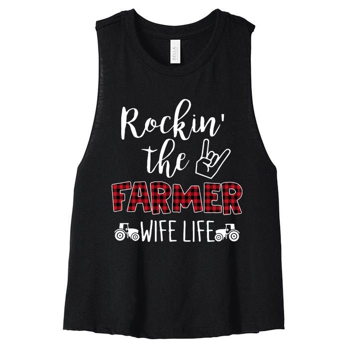 Rockin The Farmer Wife Life Women's Racerback Cropped Tank