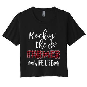 Rockin The Farmer Wife Life Women's Crop Top Tee