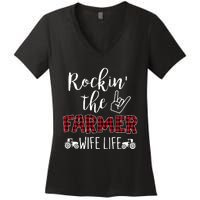 Rockin The Farmer Wife Life Women's V-Neck T-Shirt