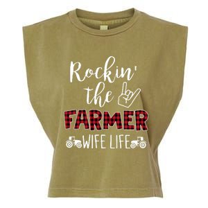 Rockin The Farmer Wife Life Garment-Dyed Women's Muscle Tee