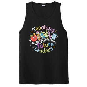 Retro Teaching Future Leaders Teacher 100 Days Of School PosiCharge Competitor Tank