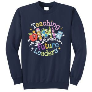 Retro Teaching Future Leaders Teacher 100 Days Of School Sweatshirt