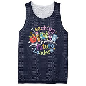 Retro Teaching Future Leaders Teacher 100 Days Of School Mesh Reversible Basketball Jersey Tank