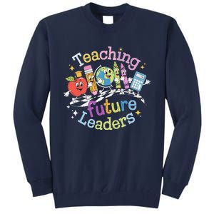 Retro Teaching Future Leaders Teacher 100 Days Of School Tall Sweatshirt