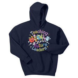 Retro Teaching Future Leaders Teacher 100 Days Of School Kids Hoodie