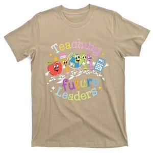 Retro Teaching Future Leaders Teacher 100 Days Of School T-Shirt