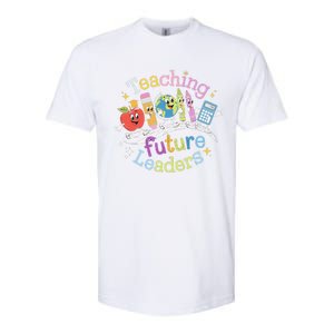 Retro Teaching Future Leaders Teacher 100 Days Of School Softstyle CVC T-Shirt